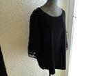 Blouse noire joli sur les manches  taille XL- 42, Verzenden, Zwart, Maat 42/44 (L), Nieuw