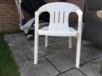 4 witte tuinstoelen, Tuin en Terras, Ophalen, Gebruikt