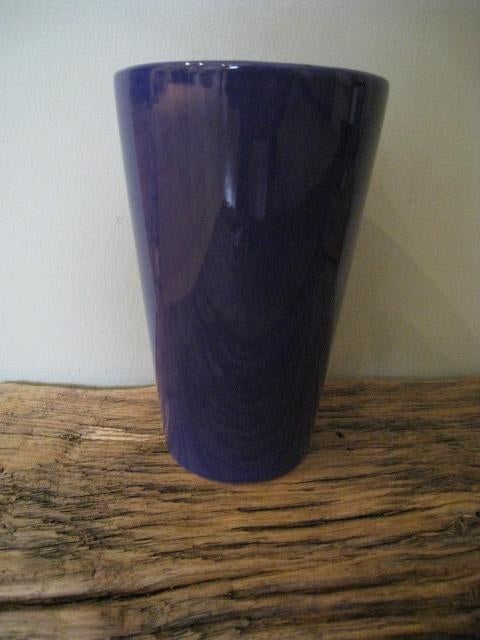 Purperen stenen vaas, binnen en buiten geglazuurd, Huis en Inrichting, Woonaccessoires | Vazen, Ophalen