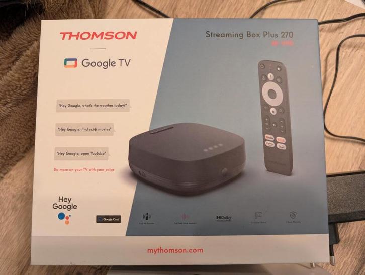 Google TV THOMSON Streaming Box Plus 270, Audio, Tv en Foto, Mediaspelers, Zo goed als nieuw, Minder dan 500 GB, HDMI, Ophalen