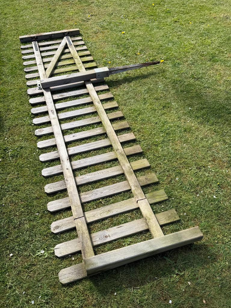 Houten tuinhek met poort, Ophalen, Met poort, Gebruikt, Tuinhek