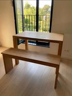 Table haute en bambou et banc haut en bambou