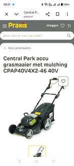 Gezocht grasmaaier met 2 x 40v accu central park, Tuin en Terras, Grasmaaiers, Ophalen