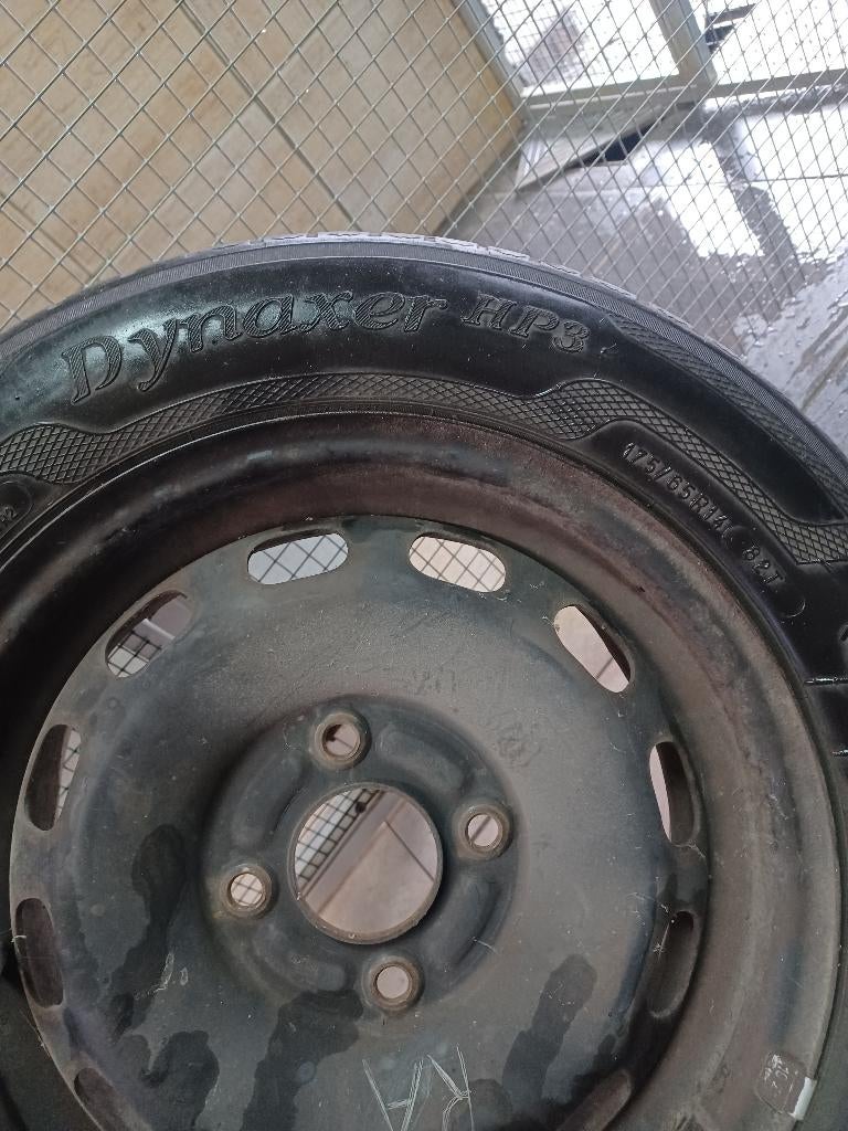 Banden op ijzeren velg, Auto-onderdelen, Banden en Velgen, Ophalen, 14 inch, Gebruikt, 175 mm