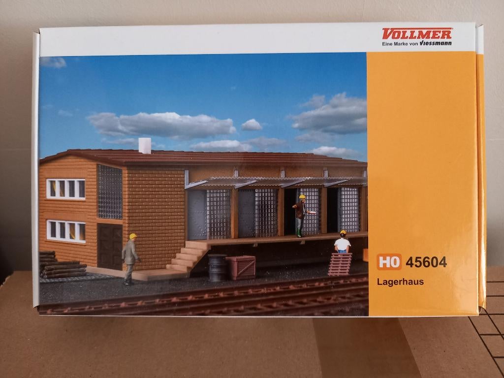 Vollmer 45604 HO Magazijn met laadperron, Hobby & Loisirs créatifs, Enlèvement ou Envoi, Neuf, Autres types, Autres marques