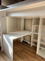 Zeer degelijke hoogslaper met bureau & kast + opbergruimte, Ophalen, Gebruikt, Hoogslaper