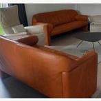JORI salon 3+2 cognac leder tijdloos design modern vintage, Ophalen, Zo goed als nieuw