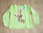 Groene longsleeve met figuurtje ice age - maat 122/128, Kinderen en Baby's, Ophalen of Verzenden, Gebruikt, Jongen, Shirt of Longsleeve