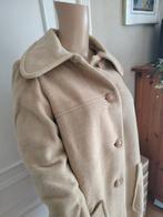 Dikke vintage winter mantel jas, Kleding | Dames, Verzenden, Beige, Zo goed als nieuw, Vintage