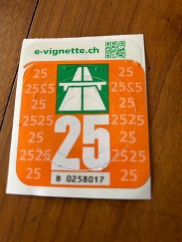 Wegenvignet Zwitserland 2025, Enlèvement