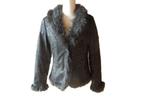 (4) - veste femme t.38 noire - laetitia rosa -, Kleding | Dames, Jassen | Winter, Maat 38/40 (M), Laetitia rosa, Zwart, Ophalen of Verzenden