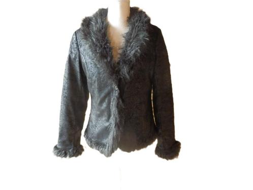 (4) - veste femme t.38 noire - laetitia rosa -, Kleding | Dames, Jassen | Winter, Zo goed als nieuw, Maat 38/40 (M), Zwart, Ophalen of Verzenden