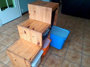 Opbergmeubel voor speelgoed boxen. In gebruikte staat. Opber beschikbaar voor biedingen