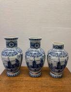 Porseleinen Delfs blauw vazen gemerkt, Antiek en Kunst, Ophalen
