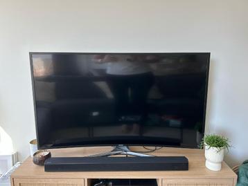 Samsung UE49KU6100W - 49 inch curved, Ophalen, Gebruikt, 50 Hz, LCD