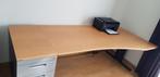Bureautafel, ladenblok en bureaustoel, Ophalen, Met wielen, Gebruikt, Bureau