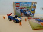 Lego Creator 3 in 1 31027 Blue Racer, Ophalen of Verzenden, Zo goed als nieuw, Complete set, Lego