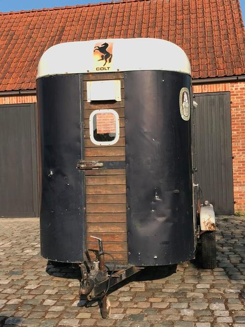 Retro paardentrailer, Dieren en Toebehoren, Paarden en Pony's | Trailers en Aanhangwagens, 2-paards trailer, Ophalen