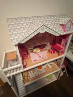 Groot poppenhuis met 3 verdiepingen en  toebehoren, Kinderen en Baby's, Speelgoed | Poppenhuizen, Ophalen, Zo goed als nieuw, Poppenhuis