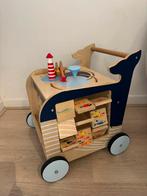 Houten loopwagen, Kinderen en Baby's, Ophalen, Zo goed als nieuw, Duw- of Trekspeelgoed