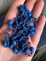 Sautoir long vintage avec perles vénitiennes, Comme neuf, Bleu, Autres matériaux, Enlèvement ou Envoi