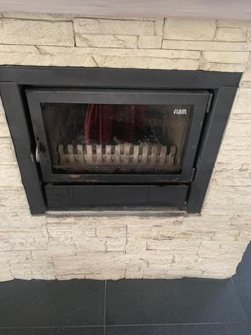 Flam inzethaard 57/50 houtkachel met ventilatoren, Enlèvement, Insert