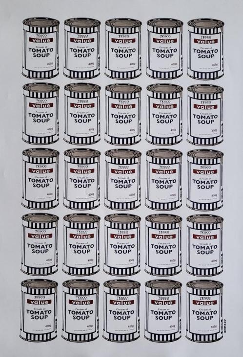 Banksy - Tomato Soup Can - Tesco Value Print - POW, Antiek en Kunst, Kunst | Litho's en Zeefdrukken, Verzenden