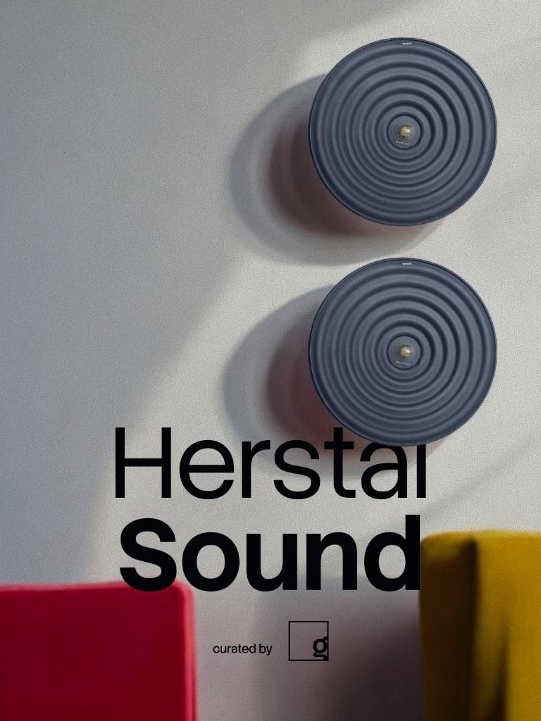 2 Appliques murales Herstal Sound Ø40cm, Enlèvement ou Envoi, Neuf, Métal, Scandinave