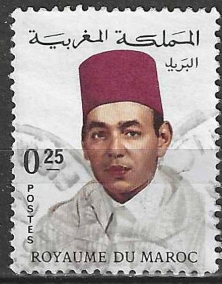 Marokko 1968 - Yvert 540 - Koning Hassan II - 25 c (ST), Postzegels en Munten, Postzegels | Afrika, Gestempeld, Marokko, Verzenden