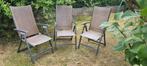 3 chaises de jardin réglable, Ophalen