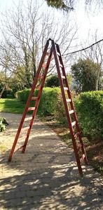 Echellle 2 pans qui s'écartent, Doe-het-zelf en Bouw, Ladders en Trappen, Ophalen, Gebruikt, Ladder, 2 tot 4 meter
