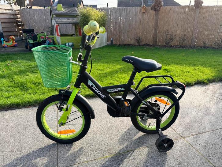 Kiddie kinderfiets 14 inch te koop, Fietsen en Brommers, Fietsen | Kinderfietsjes, Zo goed als nieuw, Minder dan 16 inch, Zijwieltjes