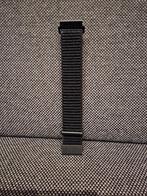 Zwart stoffen horlogebandje velcro sluiting 22mm nieuw, Ophalen of Verzenden, Nieuw, Zwart