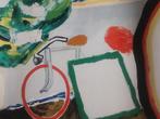 Raveel Roger "een fiets tegen de muur" groot formaat !, Antiek en Kunst, Ophalen of Verzenden