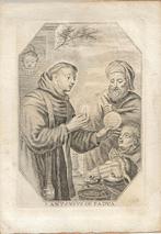 Cornelis Galle gravure "St. Antonius de Padua", Verzamelen, Ophalen, Bidprentje