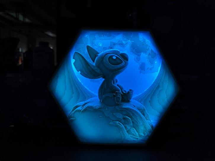 Stitch nachtlampje 3d geprint rgb bluetooth, Huis en Inrichting, Lampen | Overige, Ophalen of Verzenden