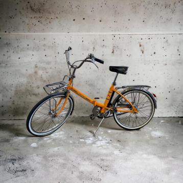 Vintage PEUGEOT oranje fiets / plooifiets beschikbaar voor biedingen
