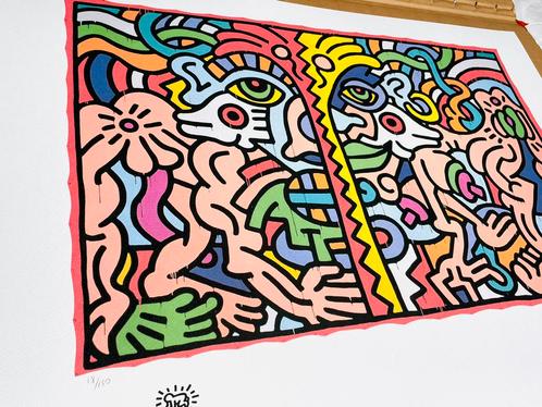 Prachtige Lithografie + certificaat • Keith Haring # /150, Antiek en Kunst, Kunst | Litho's en Zeefdrukken, Ophalen of Verzenden
