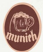 oud bieretiket Munich, Verzamelen, Biermerken, Verzenden, Gebruikt, Overige typen, Overige merken