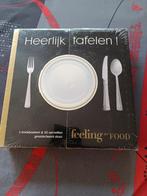 Heerlijk tafelen 5  kookboeken en 20 servetten. Plastiek zit, Ophalen, Nieuw