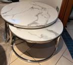 Table basse marbre blanc, Maison & Meubles, Neuf, 100 à 150 cm, Enlèvement ou Envoi, Rond