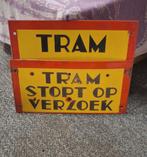 Unieke emaille borden Haagsche Tramweg-Maatschappij/HTM., Ophalen of Verzenden, Gebruikt, Reclamebord