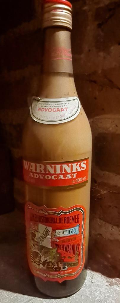 Fles ongeopende Warninks Advocaat 1980 Cocktailbar, Verzamelen, Wijnen, Zo goed als nieuw, Overige typen, Overige gebieden, Vol