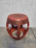 Chinees houten krukje of bijzettafeltje, laqué, Antiek en Kunst, Ophalen