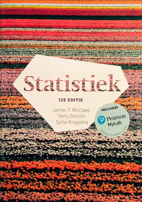 Statistiek (12e editie) – McClave, Sincich, Knypstra, Boeken, Schoolboeken, Zo goed als nieuw, Nederlands, Ophalen of Verzenden