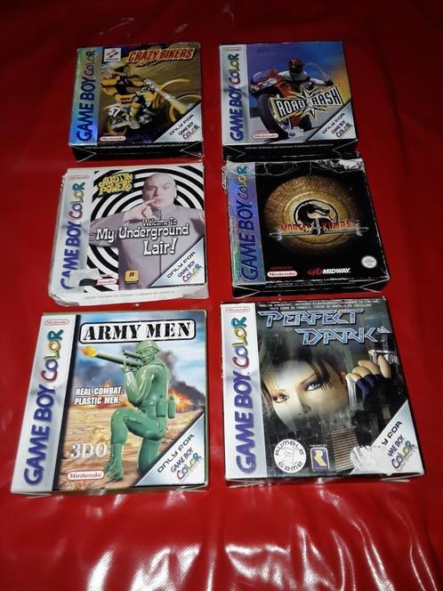 Gameboy color mk4 , road rash , perfect dark , crazy bikers, Games en Spelcomputers, Games | Nintendo Game Boy, Ophalen of Verzenden