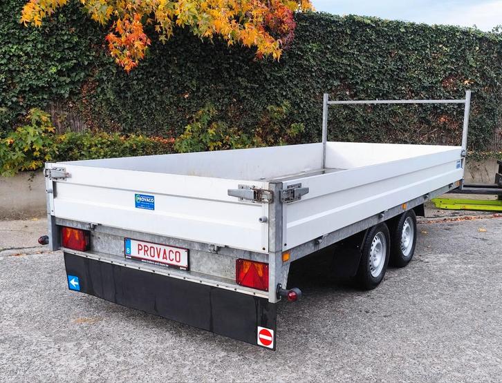 Ongeremde plateau dubbelasser 180x400cm, Auto diversen, Aanhangwagen-onderdelen, Ophalen