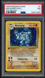 Machamp Holo 1st Edition PSA 7 - 8/102 - Base Set 1999, Hobby en Vrije tijd, Verzenden, Zo goed als nieuw, Losse kaart, Foil