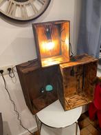 Lampes deco dans une caisse en bois, Maison & Meubles, Enlèvement ou Envoi, Neuf