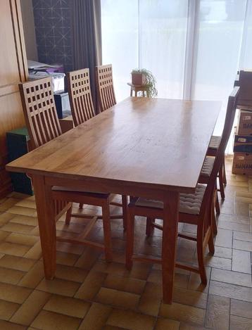 Eettafel en stoelen  beschikbaar voor biedingen